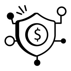 Poster - A drawing style icon of currency security 