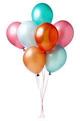 Canvas Print - PNG Helium balloons white background anniversary celebration.