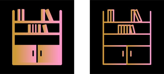 Poster - Book Shelf Vector Icon