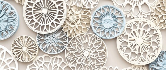 Aufkleber - This template features a geometric Asian background with a modern icon.