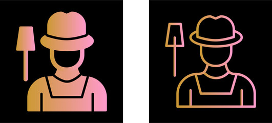 Poster - Farmer Vector Icon