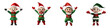 © Sara_P - A Christmas elf holiday character 3D illustration playful pose isolated on white and transparent background