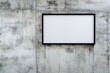© Mark - A mockup background of an LCD TV with flat white screen mounted on a wall