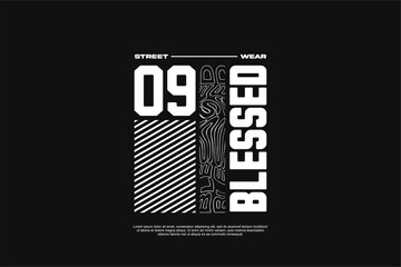 blessed streetwear template for modern design clothing