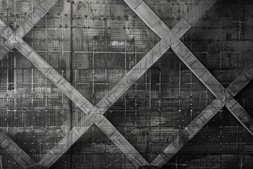 Wall Mural - Black and white photography of an old building's architecture