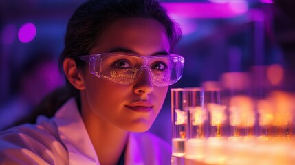 Wall Mural - A woman wearing a lab coat