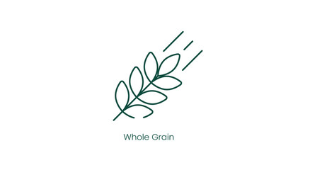 Sticker - whole grain icon vector illustration 