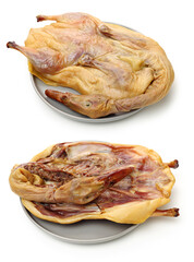 Wall Mural - Chinese Waxed Salted Duck on white background