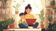 © Lumos Maxima - A cozy moment as a mother is reading to her child the book