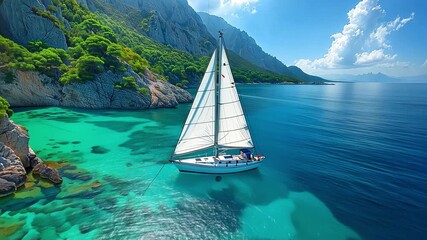 Wall Mural - sailing for a honeymoon