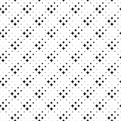 Canvas Print - Black and white star pattern background - monochrome abstract vector illustration