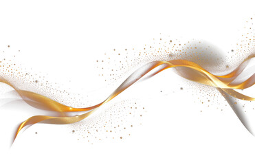 Sticker - PNG Abstract golden wave illustration