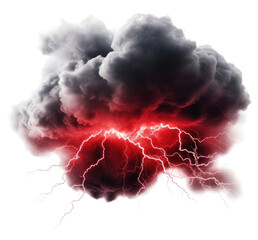 Canvas Print - PNG  Dramatic storm cloud lightning