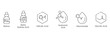 © yasindu - Retinol, Alpha Hydroxy Acid, Salicylic Acid, Hyaluronic Acid, Niacinamide, and Glycolic Acid Vector Illustration Icon Set
