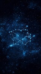 Wall Mural - brightly glowing constellation in a deep starry sky