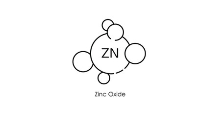 Canvas Print - Zinc Oxide Compound Vector Illustration Icon