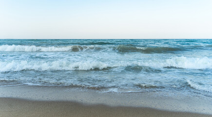 Evening  time at the seashore with relaxing landscape