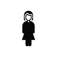 Wall Mural - Girl vector icon