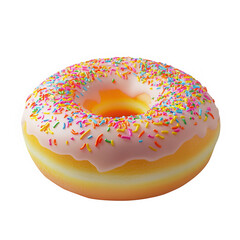 A donut with sprinkles on top