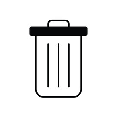 Wall Mural - Trash Can  vector icon