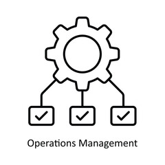 Operations Management vector filled outline Icon Design illustration. Graphic Design Symbol on White background EPS 10 File