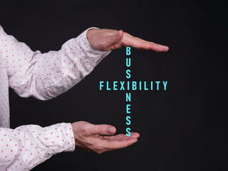 Wall Mural - Business flexibility is shown using the text