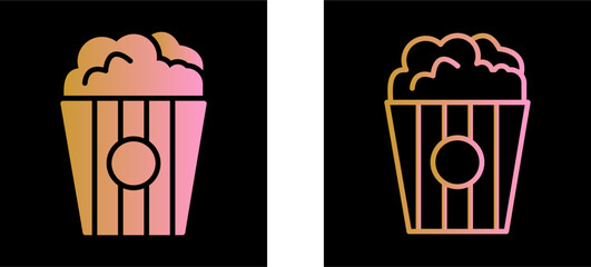 Sticker - Popcorn Vector Icon