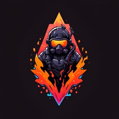 Sticker - Gas Mask  Character Illustration