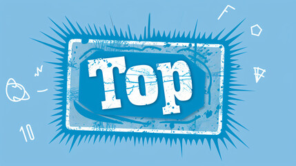 Aufkleber - Grunge style banner conveying a concept about being the best with a big top text