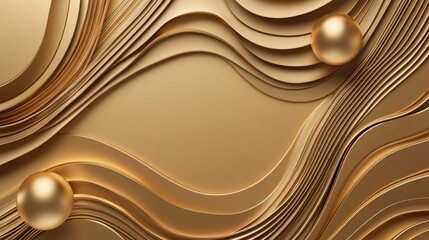 A golden background with minimalist line art, using simple, clean lines for a modern and elegant design.