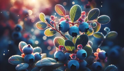 Wall Mural - blueberry fruit