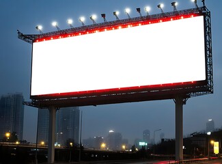 Wall Mural - Blank Billboard Advertisement In City