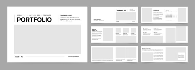 architecture brochure design template, use for annual report, proposal, portfolio, brochure, catalog