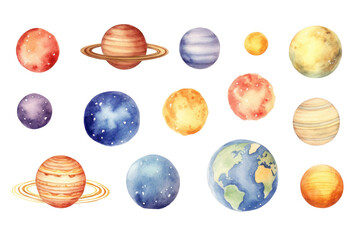 Sticker - PNG Astronomy planet space white background.