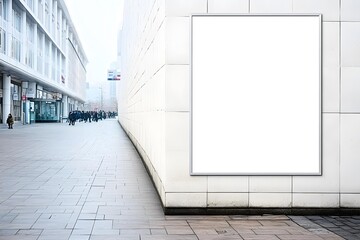 Sticker - Blank Advertisement Sign Urban City Building Wall