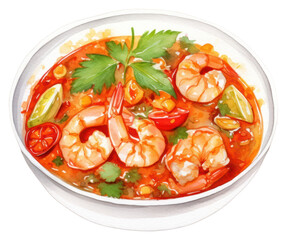 Canvas Print - PNG Food seafood shrimp plate.