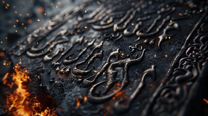 Intricate Arabic script