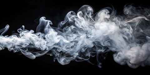 Abstract Smoke Swirls on Black Background, smoke , abstract , swirls , background