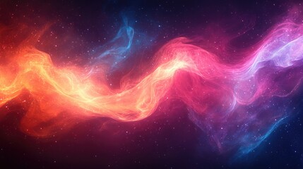 Wall Mural - cosmic nebula with vibrant glowing streams