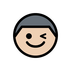 Poster - Smiley face man icon