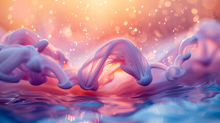 Wall Mural - a close up of a pink liquid