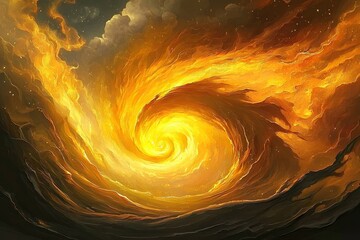 Wall Mural - an abstract graphic design wallpaper of a galaxy space explosion.
