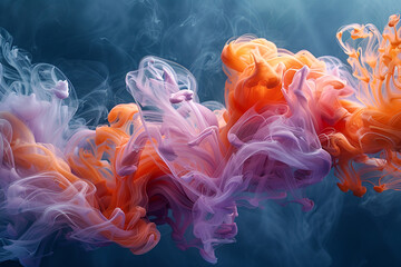 Wall Mural - a colorful smoke in water