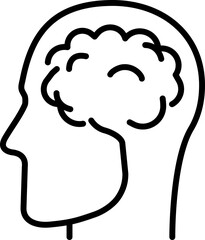 Head with brain icon. Creative idea icon.