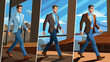 © Dream Hub - Businessman smartly walking character illustration