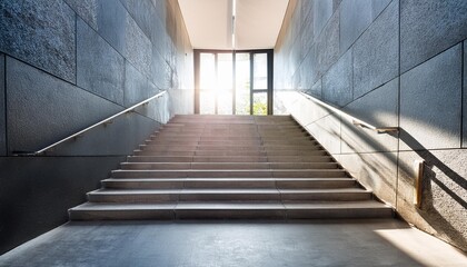 Wall Mural - Modern Concrete Stairs with Window and Light