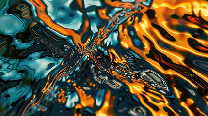 Wall Mural - A close-up view of a vibrant abstract artwork with swirling colors and textures