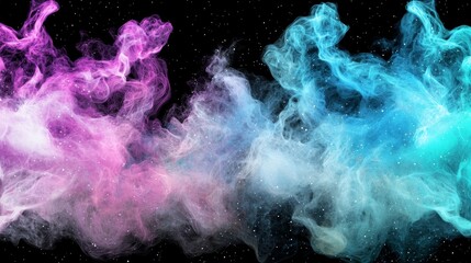 Wall Mural - this 3d render has an abstract background, abstract space background, abstract gas, nebula, unusual 