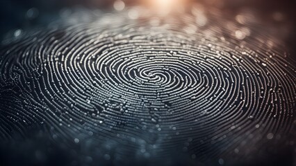 Wall Mural - A close up of a fingerprint with a lot of dots