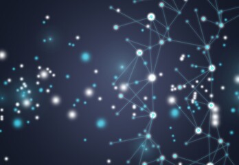 Wall Mural - abstract digital web lines on dark background